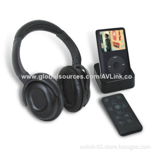 Crystal Clear RF/UHF 915MHz Wireless Stereo Headphones with Remote Control and 100m Working Distance